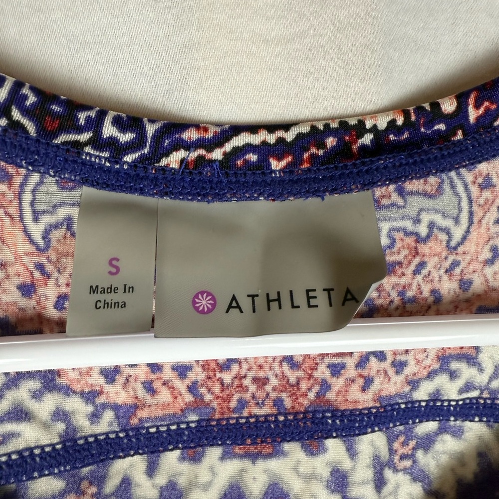 Athleta Vibrant Blue and Red Mini Dress - Picture 2 of 3
